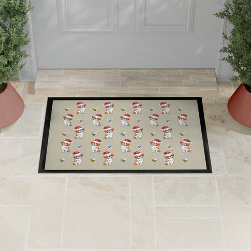 Shih Tzu Christmas Dog Pattern Door Mat